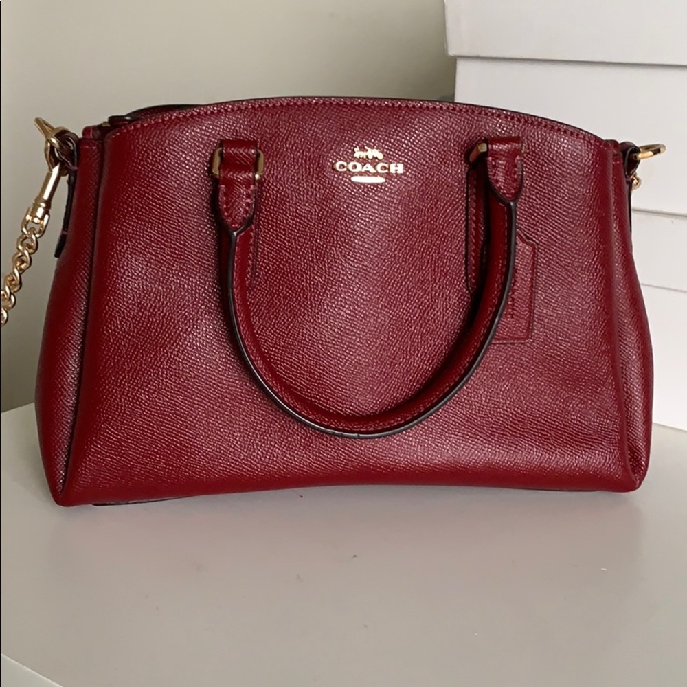 Authentic Coach purse .  Burgundy color